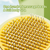 Brosse de toilettage multifonctionnelle en plastique ABS simple et pratique pour chats et chiens, brosse à poils auto-nettoyante portable pour animaux de compagnie