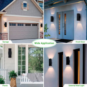 Applique murale extérieure noire de style moderne et luxueux, 15W, AC120-277V, IP65, en aluminium, lampes murales LED pour façade de <span class=keywords><strong>maison</strong></span> - Product Image 6