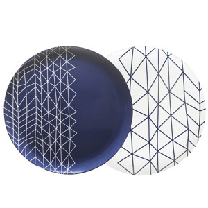 Ensemble de plateau rond en mélamine de nouveau design, vaisselle d'extérieur pour la maison et les fêtes, couverts élégants - Product Image 1