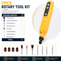 Mini-meuleuse électrique sans fil AOTUO, rechargeable par USB, kit d'outils rotatifs portables, vitesse variable, stylo de gravure manuel