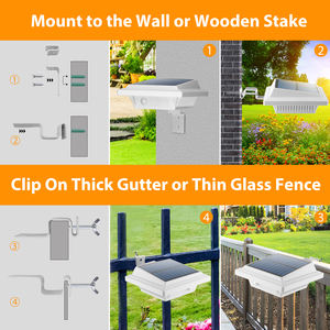 AJS005-40 Nouveaux Ressources Énergétiques 40 LED <span class=keywords><strong>Projecteur</strong></span> <span class=keywords><strong>Solaire</strong></span> Extérieur Concis pour Jardin et Pelouse, Lampadaire <span class=keywords><strong>Solaire</strong></span> LED - Product Image 2