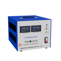 Stabilisateur de tension monophasé 3 kVA SVC AVR TND de type pointeur, personnalisable pour applications résidentielles et commerciales