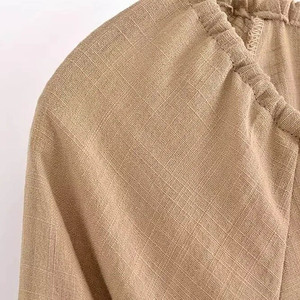 Maxi Abiti in <span class=keywords><strong>Lino</strong></span> Naturale Abbigliamento Bianco da Spiaggia Lunghi Personalizzati per <span class=keywords><strong>Donna</strong></span> Autunno Casual a Portafoglio Estivi - Product Image 4