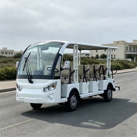 Bus de Tourisme Électrique à Toit Ouvert 14 Places, Châssis Stable, pour le Transport de Touristes en Camping, Parc Aquatique et Parc de Loisirs - Vente en Gros