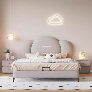 <span class=keywords><strong>Lit</strong></span> enfant moderne Montessori pour enfants, cadre de <span class=keywords><strong>lit</strong></span> rembourré doux, <span class=keywords><strong>lit</strong></span> mezzanine pour chambre d'enfant - Product Image 4