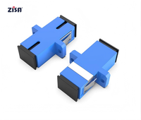 High Quality ZISA SC-SC APC Simplex Fiber Optic Coupler Telecom Grade Adapter Low Insertion Loss for FTTH