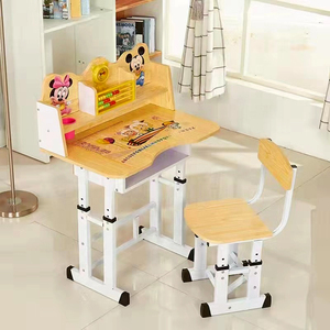 Mesa de Estudio <span class=keywords><strong>Infantil</strong></span> de Altura Ajustable con <span class=keywords><strong>Escritorio</strong></span> Individual y <span class=keywords><strong>Silla</strong></span> Escolar Económica para Niños - Product Image 4