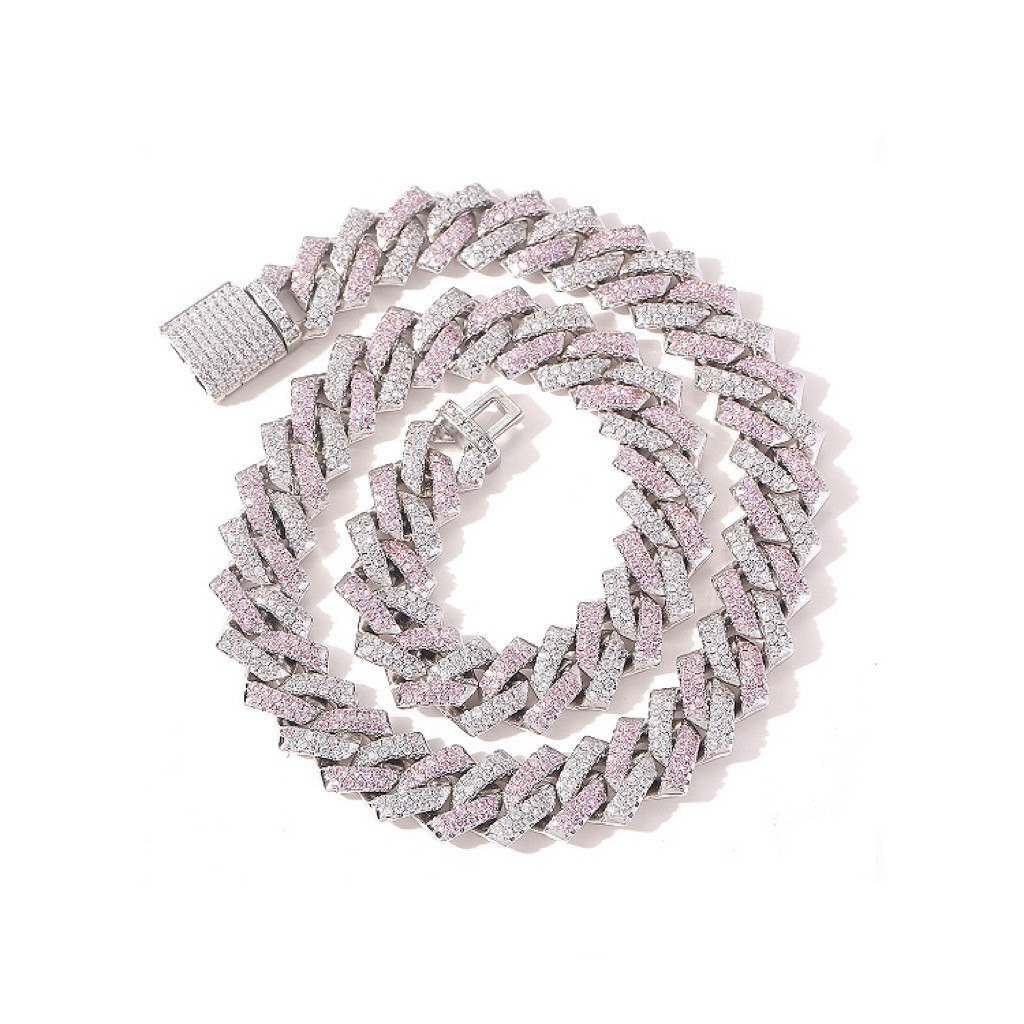 Pinkish white 14mm rhombus