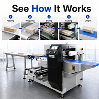 Machine d'emballage industrielle pour les produits de première nécessité avec écran tactile PLC, machine d'emballage horizontale automatique à flux continu