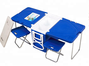 Nhựa có thể gập lại Dã ngoại mát bảng 28L ghế lon PE mát Hộp Tùy chỉnh OEM xách tay cách điện Túi lạnh cho bữa ăn trưa dã ngoại - Product Image 2