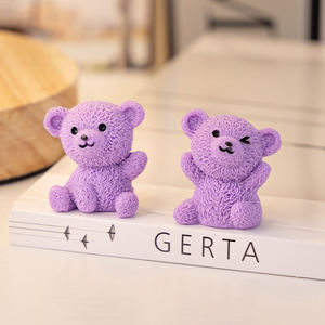 Colgantes de Resina Pintados a Mano, Ecológicos y Kawaii, Figura de Oso de Peluche, Decoración para el Hogar, Modelo Artístico, Recuerdo Artesanal - Product Image 5
