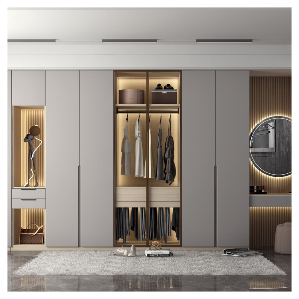 Modern White Double Door Multi Cupboard Home Clothes Big Storage Furniture Bedroom Wall Wardrobe Design