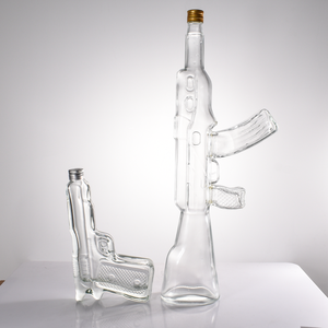Nouvelle bouteille de liqueur en forme de fusil <span class=keywords><strong>AK47</strong></span> exquise / Bouteilles en verre de 750 ml pour vin / <span class=keywords><strong>vodka</strong></span> Bouteille de fusil avec bouchon - Product Image 2