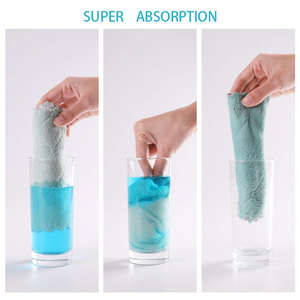 Chiffon à vaisselle en microfibre, 25x25cm, absorbant, pour la maison, pour l'essuyage de la table, non gras, tampon à récurer - Product Image 4