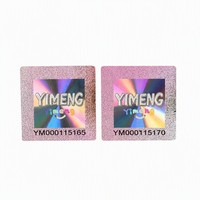 Étiquette holographique imperméable anti-contrefaçon ZHONGAN, film holographique laser mat, logo personnalisé, numéro de série unique, répétition complète