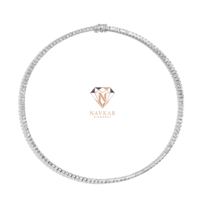 Collar de cadena de tenis de moissanita unisex de lujo de proveedor indio, joyería hip hop con brillo brillante, disponible para la venta - Product Image 1