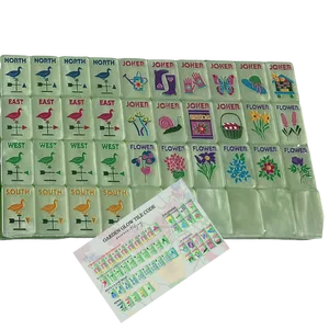 Century FactoryDesigner Garden Glow Juego de Mahjong Americano Personalizado con Perlas Matcha, Fichas de Acrílico de Lujo para Coleccionistas, Juego Elegante <span class=keywords><strong>Nig</strong></span> - Product Image 3