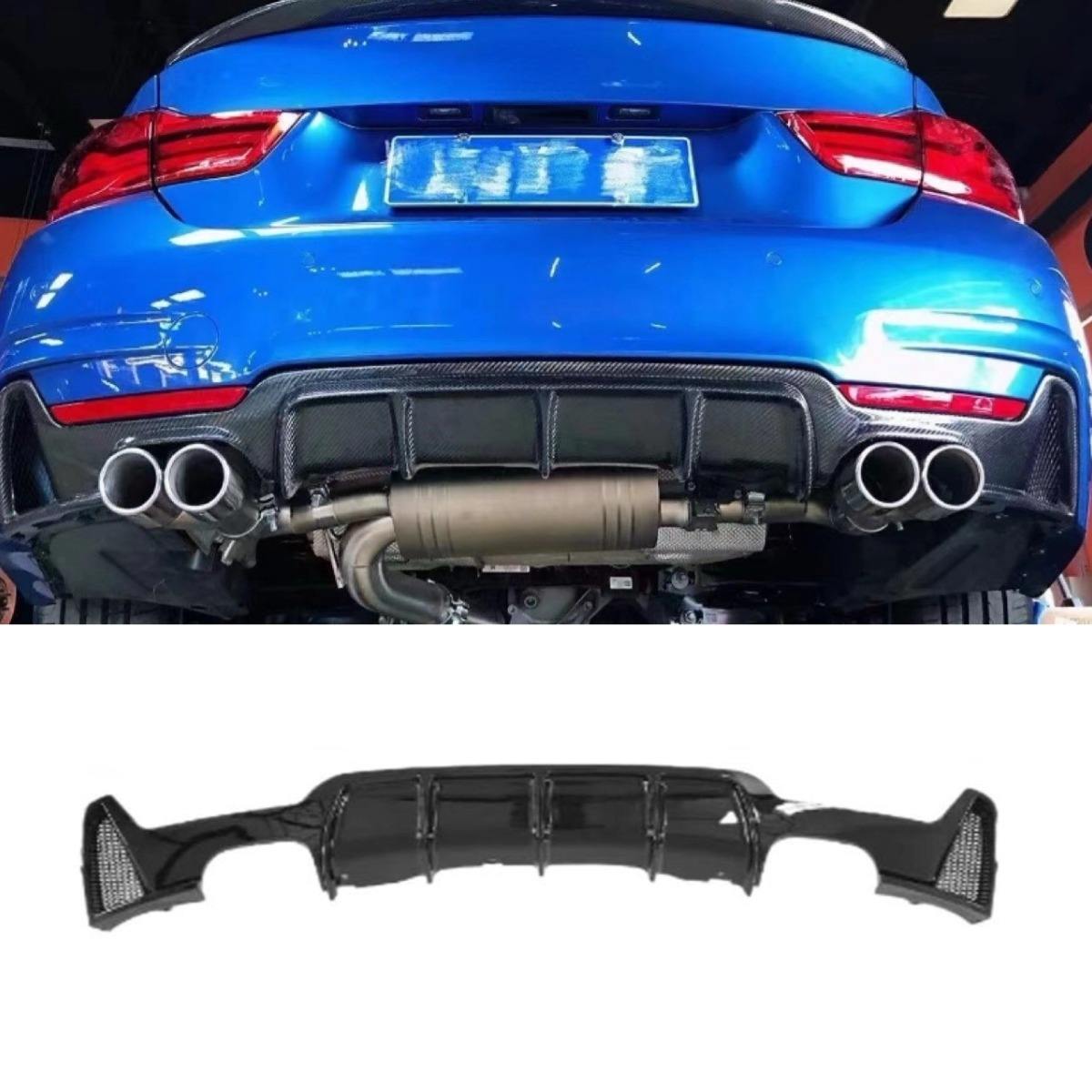 Double échappement bilatéral noir brillant