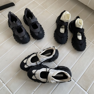 2025 primavera estate autunno scarpe Casual per ragazze nuove Songpyeonhwa Velcro sport Senryung stivali corti tagliati blocco di colore con tacco a blocchi - Product Image 1