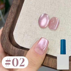 Esmalte de Uñas en Gel Efecto Ojo de Gato Romántico, Polvo Magnético Blanco de Alta Densidad, Gel de Uñas con Cuentas de Cristal Espejo, Suministros de Belleza - Product Image 4