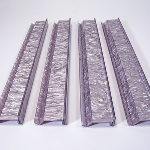 Support de Mahjong Personnalisé Moderne de Luxe en Acrylique Marbré Gris Nacré/Violet Taro 17,5 po 20 po – Durable et Portable - Product Image 1
