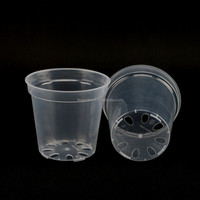 Pots à orchidées en plastique transparent écologiques en gros, 6 pouces avec trous de drainage pour plantes d'intérieur/extérieur, maison et jardin