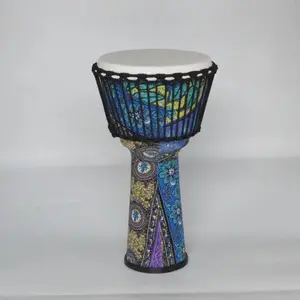 Niños Percusión Cuerda Musical Tela Imitación piel de cabra Tambor Djembe