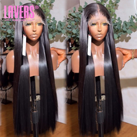 Perruques Lace Front HD 250 densité, noires naturelles, lisses, pour femmes, perruque de cheveux humains 13x4, pré-épilée, sans colle, perruques frontales en dentelle