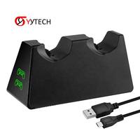 SYYTECH – manette de jeu sans fil avec indicateur LED, double support de charge USB pour PS4 Pro Slim, accessoires de jeu