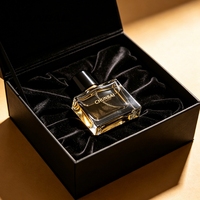 Flacon de parfum en verre Chunbai, design personnalisé, luxe haut de gamme, style unique, cylindre carré, or givré, vaporisateur à pompe, motif floral rose