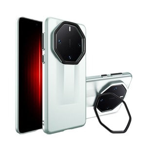 Coque de téléphone Huanmin pour Huawei Mate 60RS : dotée d'un support pour objectif, d'une texture simili-peau, offrant une protection contre les chutes et les traces de doigts. - Product Image 5
