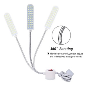 Lampe de travail industrielle à <span class=keywords><strong>LED</strong></span> 10 20 30 pour machine à coudre, établi, tour à métaux, perceuse à colonne, lampe de travail flexible à col de cygne - Product Image 5
