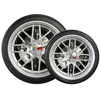 Horloge murale créative en forme de pneu de voiture de 14 pouces, mouvement à quartz, style industriel, horloge décorative unique pour les passionnés d'automobiles