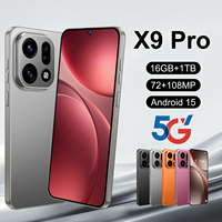 Smartphone X9 Pro 7,3 pouces AMOLED 144Hz Android 15 16 Go 1 To 108 MP 8000 mAh+ MTK Dimensity Deca Core 5G Double SIM Carte TF Face ID GPS
