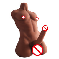Dildo réaliste en forme de torse masculin pour femmes, énorme pénis en TPE doux au toucher, jouet sexuel demi-corps pour masturbation féminine