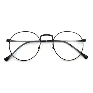 Unisex Ronde Metalen Brillen Frame Mode Brillen Vintage Full Frame Bril Voor Optische