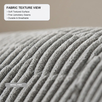 Modernes Französisches Vintage Cremefarbenes Chenille-Stoff Wolkensofa, Üppig Gepolstert mit Tiefsitz für Kleine Räume, 3-Sitzer Couch