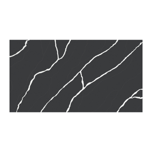 Quartz Nero Marquina – Pierre de quartz synthétique noire haut de gamme pour les intérieurs de luxe et les applications architecturales - Product Image 1