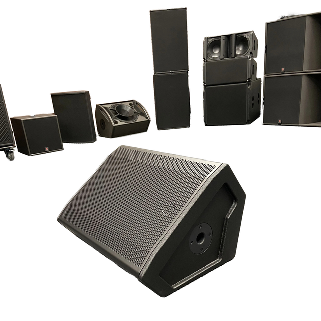 Professional Outdoor Concert Active PA Sound System Monitor with Neodymium Magnet 500W RMS Wood Enclosure