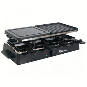 Anbolife Gril <span class=keywords><strong>Raclette</strong></span> Électrique 8 Personnes, Table <span class=keywords><strong>de</strong></span> Cuisson Antiadhésive, Fonction Fondoir à Fromage, 1300W, Température Réglable - Product Image 3