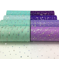 100 Yards 100% Polyester Chaîne Tricoté Léger Résistant À La Déchirure Sequin Tulle Rouleau pour Les Filles De Mariage De L'usine