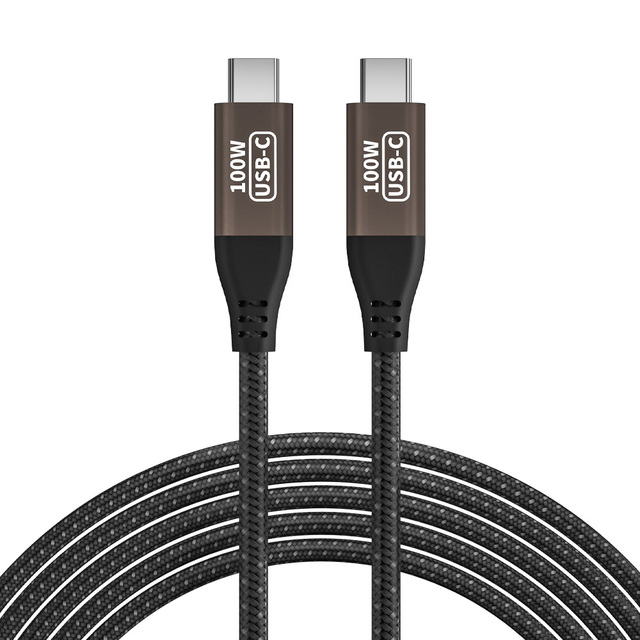 Factory Supply 100W Super Fast Charge Dual USB Type C to Type C Cable Nylon Braided Fast Charging for Phone Made of Pure Copper