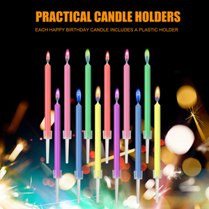 Mehrfarbige Flammen kerzen Bunte Hochzeits feier Geburtstags torte Kerzen Dekoration Party zubehör für Kinder Kinder - Product Image 2