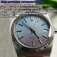 Reloj Mecánico Miyota Vintage de Alta Gama para Hombre BESSRON OEM, Esfera de Cristal de Zafiro, Correa de Acero Inoxidable, Cierre Oculto, Fecha Automática