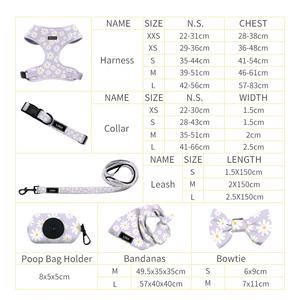 Desainer baru dipersonalisasi pola khusus tali leher anak anjing peliharaan latihan timbal Set Harness neoprena PVC anjing dengan pemegang tas kotoran - Product Image 3