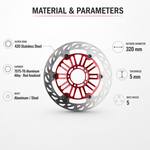 Rotor de disco de Piezas de motocicleta, freno de disco delantero de motocicleta de 320mm para Ducati <span class=keywords><strong>Diavel</strong></span> 1200 <span class=keywords><strong>X</strong></span> <span class=keywords><strong>Diavel</strong></span> 1260s 1260 hasta 2024 modelos - Product Image 3