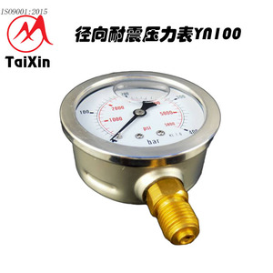 Manomètre radial résistant aux chocs TaiXin YN100, 40 bars, pression hydraulique d'eau analogique - Product Image 2