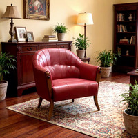 Fauteuil de salon de luxe Shinestone, ensemble élégant de canapés de repos pour salon à cigares privé, espace de travail à domicile