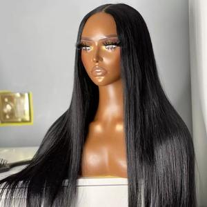 Perruques Lace Front Wig pour femmes noires, cheveux humains péruviens lisses, vendeurs <span class=keywords><strong>de</strong></span> perruques Lace Frontale suisse HD transparente - Product Image 1
