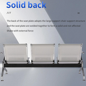 3 مقاعد انتظار عامة ، مطار فولاذ مدلفن على البارد ، من أجل المساحة العامة للمطار - Product Image 6